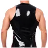 XRUB Latex Débardeur en latex Xrub avec Zip Noir-Rouge